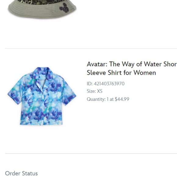 🌊 Disney Avatar Way of Water Cropped Button Down — Blue Jellyfish Print (XS, NW - Picture 7 of 16